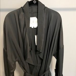Anthropologie Hei Hei Long Charcoal Coat